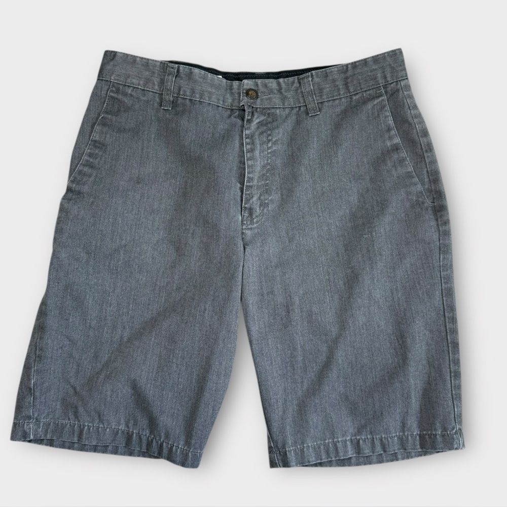 Volcom‎ Mens  Chino Shorts Gray Size 31 Heathered Charcoal Skate Y2K